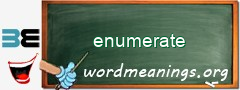 WordMeaning blackboard for enumerate